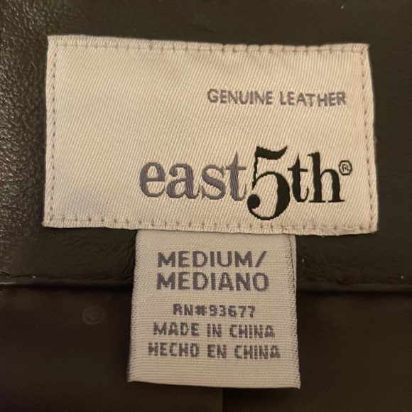 Dark Brown Leather Jacket - Picture 3 of 3